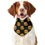 Cute Hamburger Pattern Print Dog Bandana