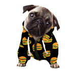 Cute Hamburger Pattern Print Dog Zip Up Hoodie