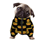 Cute Hamburger Pattern Print Dog Zip Up Jacket