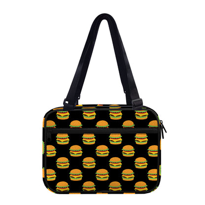 Cute Hamburger Pattern Print Double Strap Bible Bag