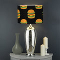 Cute Hamburger Pattern Print Drum Lamp Shade