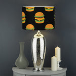 Cute Hamburger Pattern Print Drum Lamp Shade