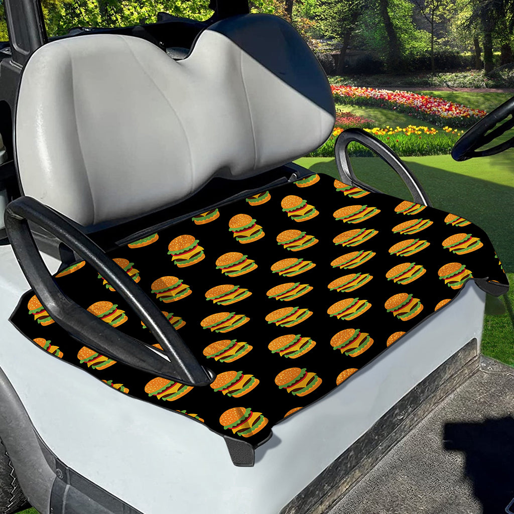 Cute Hamburger Pattern Print Golf Cart Seat Cover