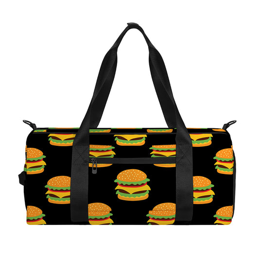 Cute Hamburger Pattern Print Gym Bag