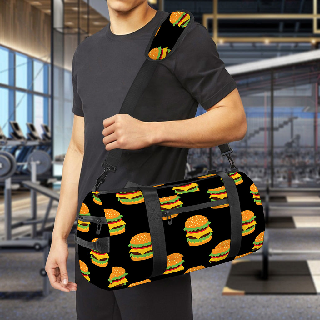 Cute Hamburger Pattern Print Gym Bag