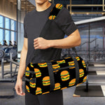 Cute Hamburger Pattern Print Gym Bag