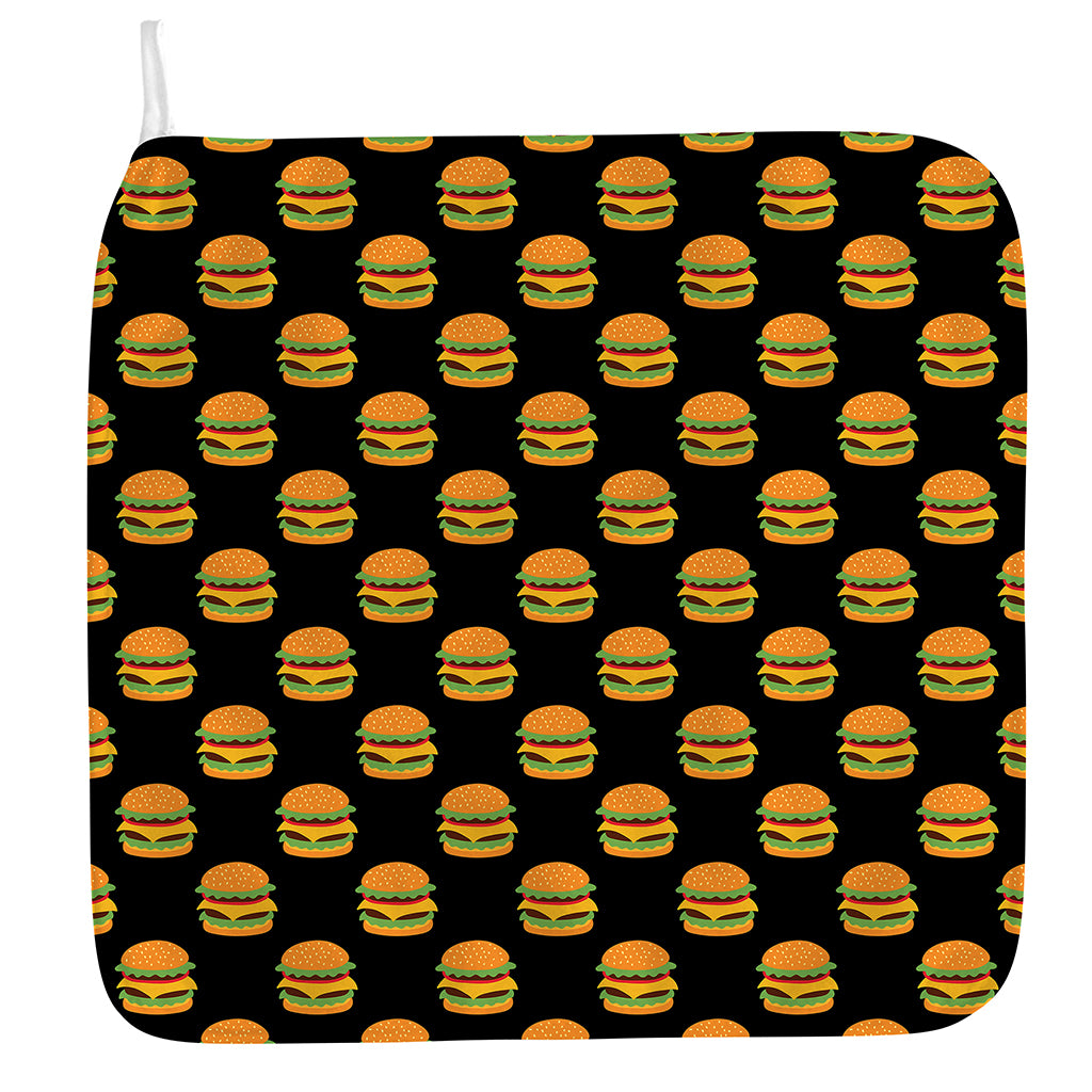 Cute Hamburger Pattern Print Hand Towel