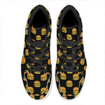 Cute Hamburger Pattern Print High Top Leather Sneakers