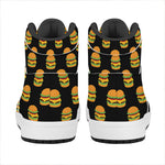 Cute Hamburger Pattern Print High Top Leather Sneakers