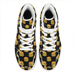 Cute Hamburger Pattern Print High Top Leather Sneakers
