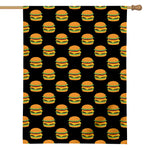 Cute Hamburger Pattern Print House Flag