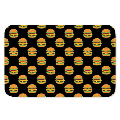 Cute Hamburger Pattern Print Indoor Door Mat