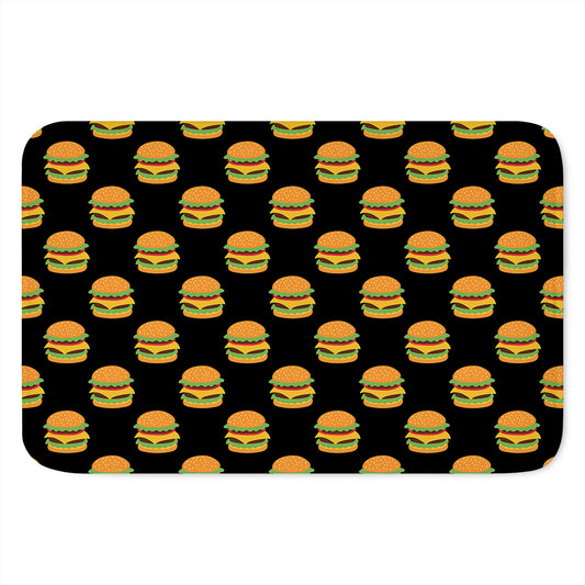 Cute Hamburger Pattern Print Indoor Door Mat