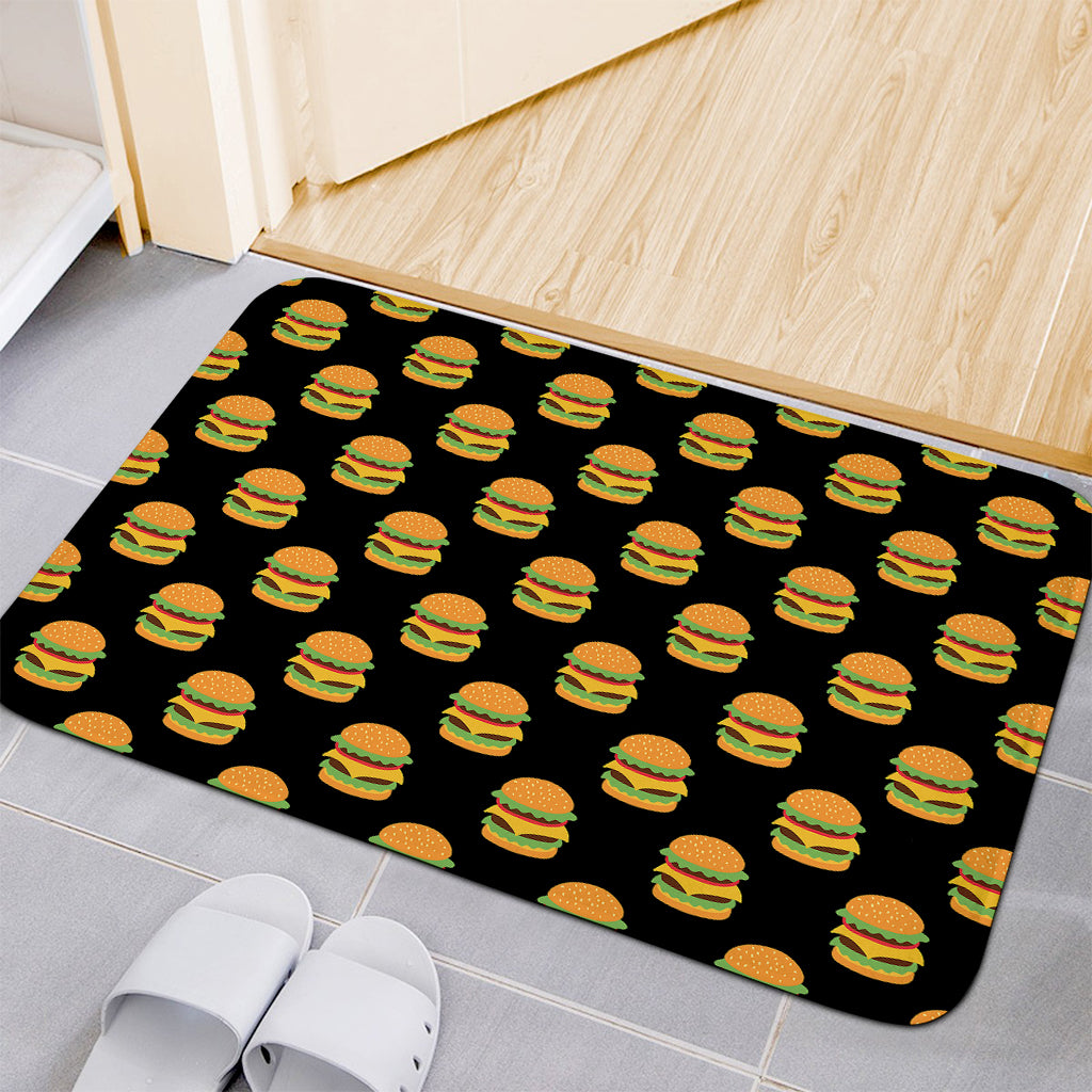 Cute Hamburger Pattern Print Indoor Door Mat