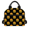 Cute Hamburger Pattern Print Insulated Lunch Bag