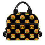 Cute Hamburger Pattern Print Insulated Lunch Bag