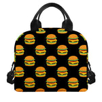 Cute Hamburger Pattern Print Insulated Lunch Bag