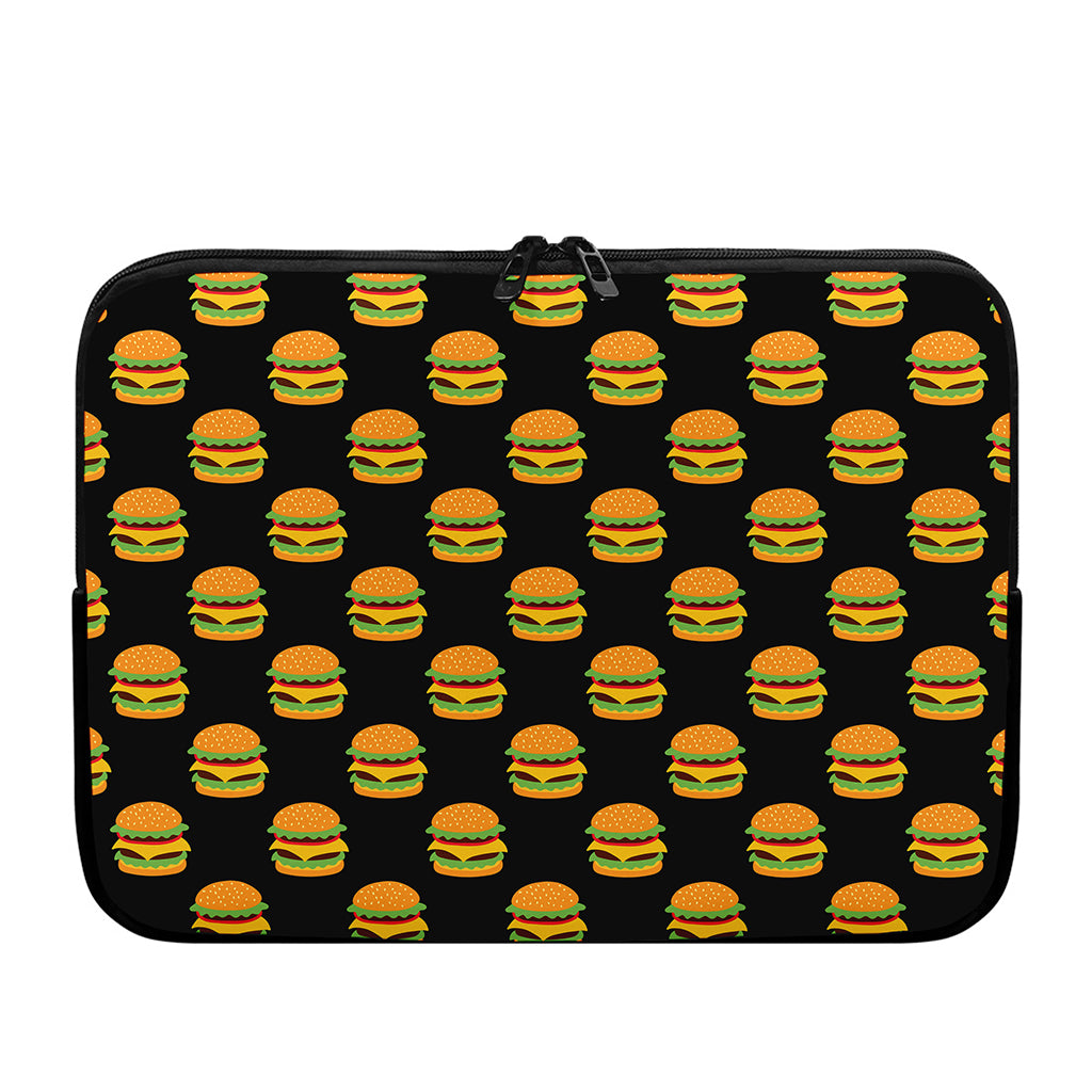 Cute Hamburger Pattern Print Laptop Sleeve
