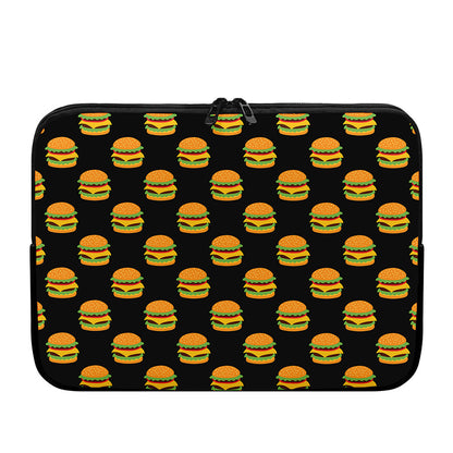 Cute Hamburger Pattern Print Laptop Sleeve