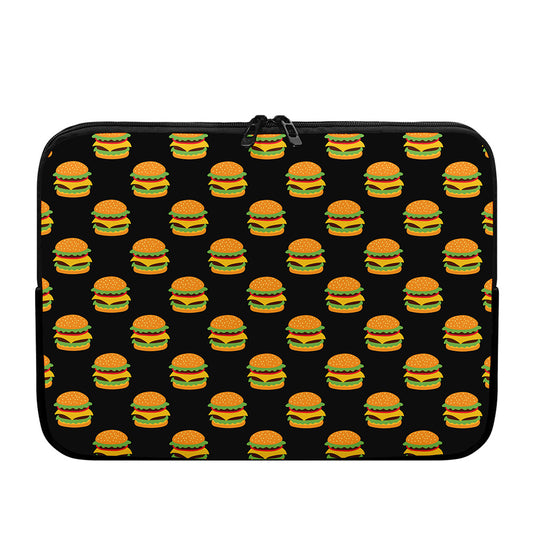 Cute Hamburger Pattern Print Laptop Sleeve