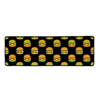 Cute Hamburger Pattern Print Long Kitchen Mat