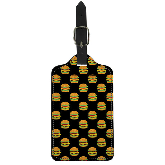 Cute Hamburger Pattern Print Luggage Tag