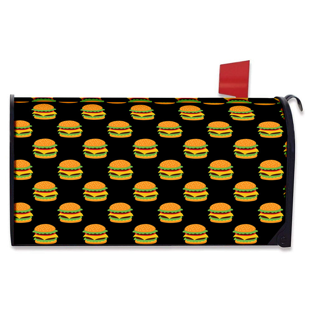 Cute Hamburger Pattern Print Mailbox Cover