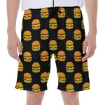 Cute Hamburger Pattern Print Men's Beach Shorts