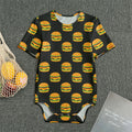 Cute Hamburger Pattern Print Men's Bodysuit