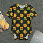 Cute Hamburger Pattern Print Men's Bodysuit