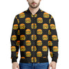 Cute Hamburger Pattern Print Men's Bomber Jacket