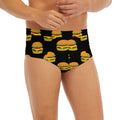 Cute Hamburger Pattern Print Men's Briefs
