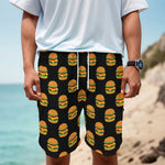 Cute Hamburger Pattern Print Men's Cargo Shorts
