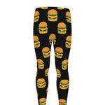 Cute Hamburger Pattern Print Men's leggings