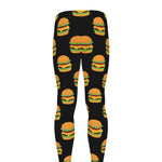 Cute Hamburger Pattern Print Men's leggings