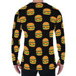 Cute Hamburger Pattern Print Men's Long Sleeve T-Shirt