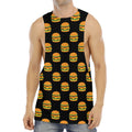 Cute Hamburger Pattern Print Men's Muscle Tank Top