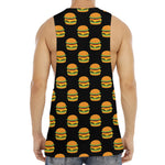 Cute Hamburger Pattern Print Men's Muscle Tank Top