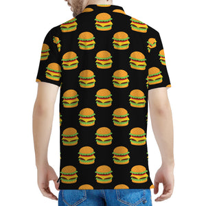 Cute Hamburger Pattern Print Men's Polo Shirt