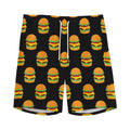 Cute Hamburger Pattern Print Men's Athletic Shorts