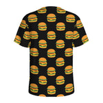 Cute Hamburger Pattern Print Men's Sports T-Shirt