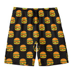 Cute Hamburger Pattern Print Men's Swim Trunks