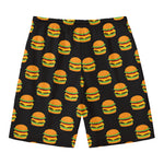 Cute Hamburger Pattern Print Men's Swim Trunks