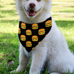 Cute Hamburger Pattern Print Over The Collar Dog Bandana