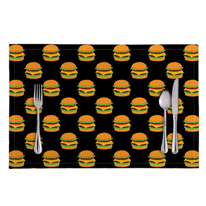 Cute Hamburger Pattern Print Placemat