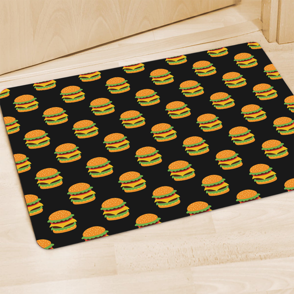 Cute Hamburger Pattern Print Polyester Doormat