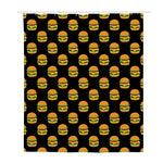 Cute Hamburger Pattern Print Polyester Shower Curtain