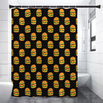 Cute Hamburger Pattern Print Premium Shower Curtain