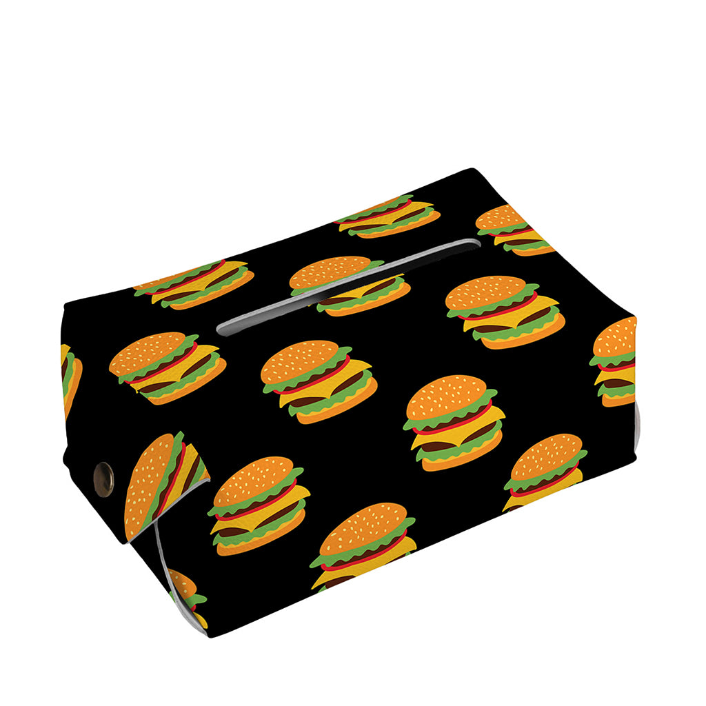 Cute Hamburger Pattern Print Rectangle Tissue Box Cover