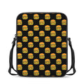 Cute Hamburger Pattern Print Rectangular Crossbody Bag